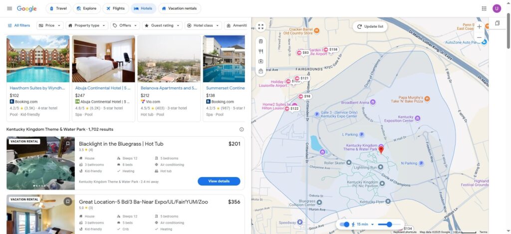hotels near Kentucky Kingdom Amusement Park