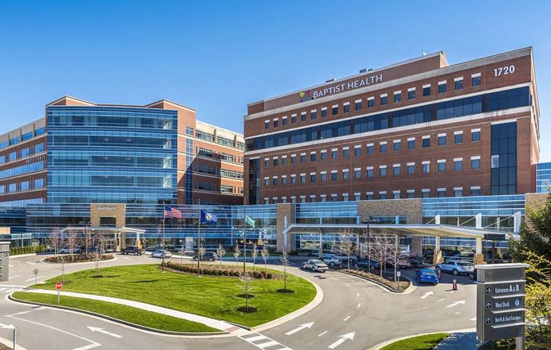 Picture of the Entrance of Baptist Health Lexington Kentucky 