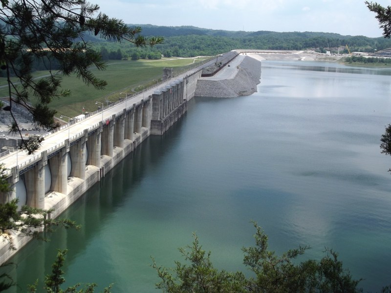 Aerial view of Wolf Creek Dam