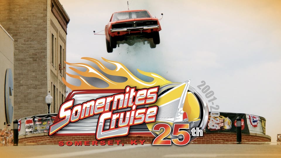 Image of a car in the air from somernite cruise picture shots
